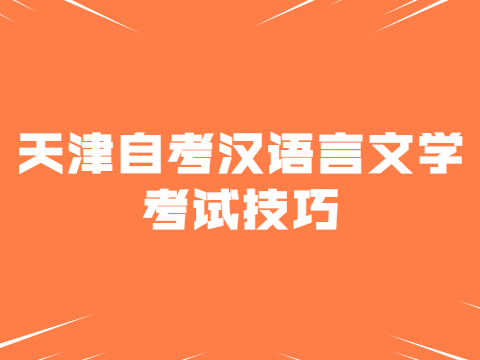 天津自考汉语言文学考试技巧